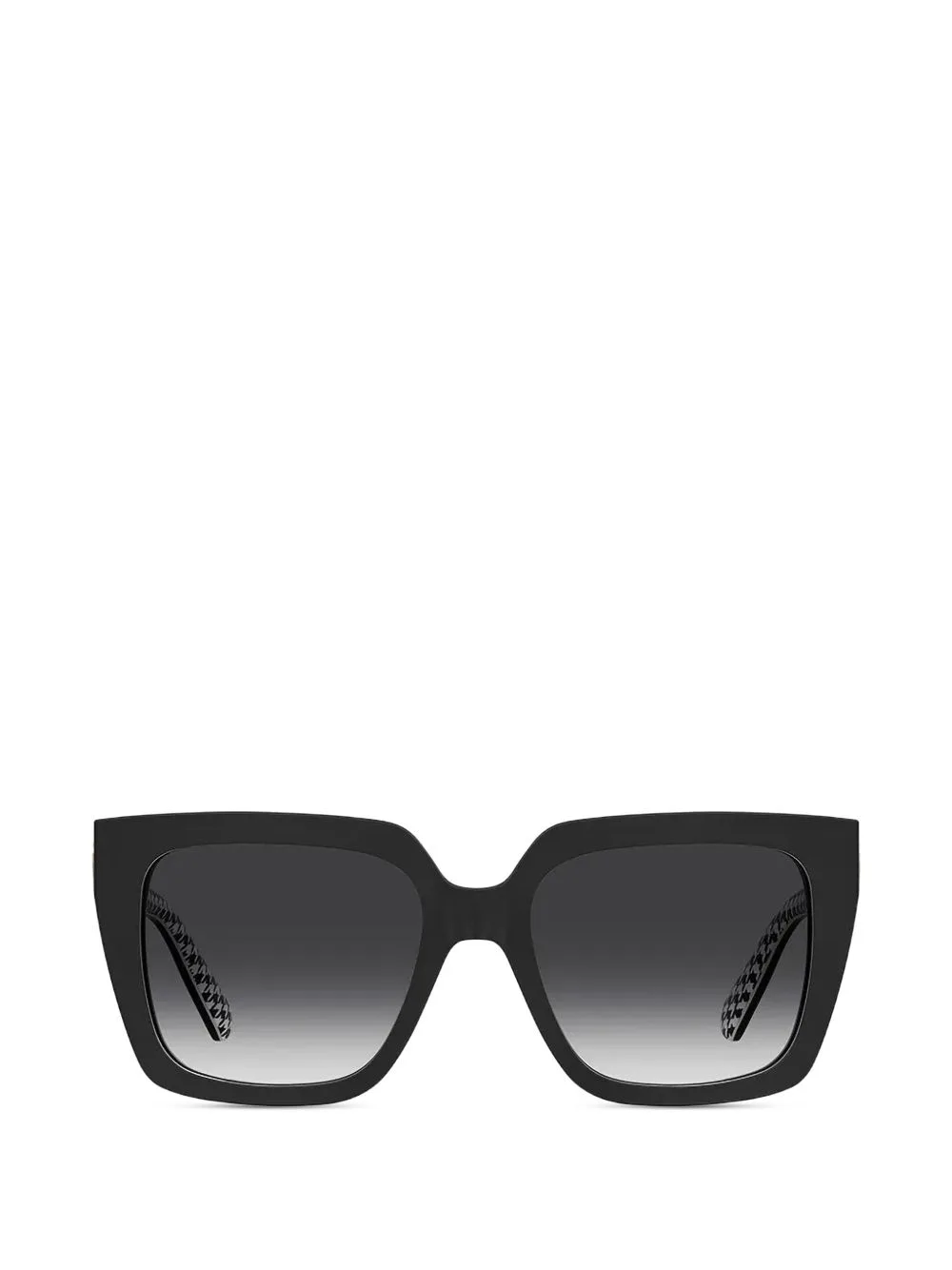 Houndstooth-Print Square-Frame Sunglasses by Love Moschino