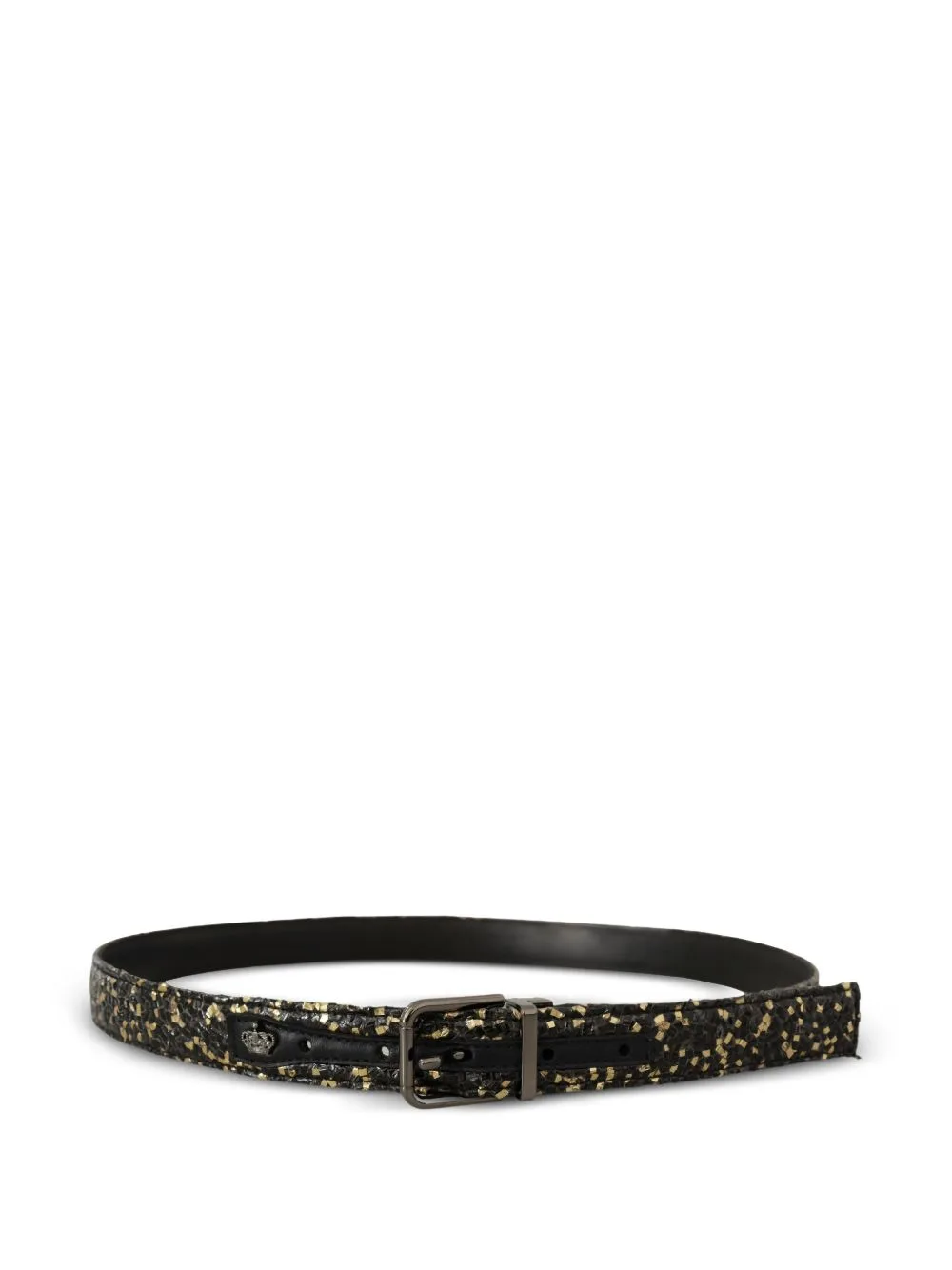 Snakeskin-Effect Leather Belt by Dolce & Gabbana