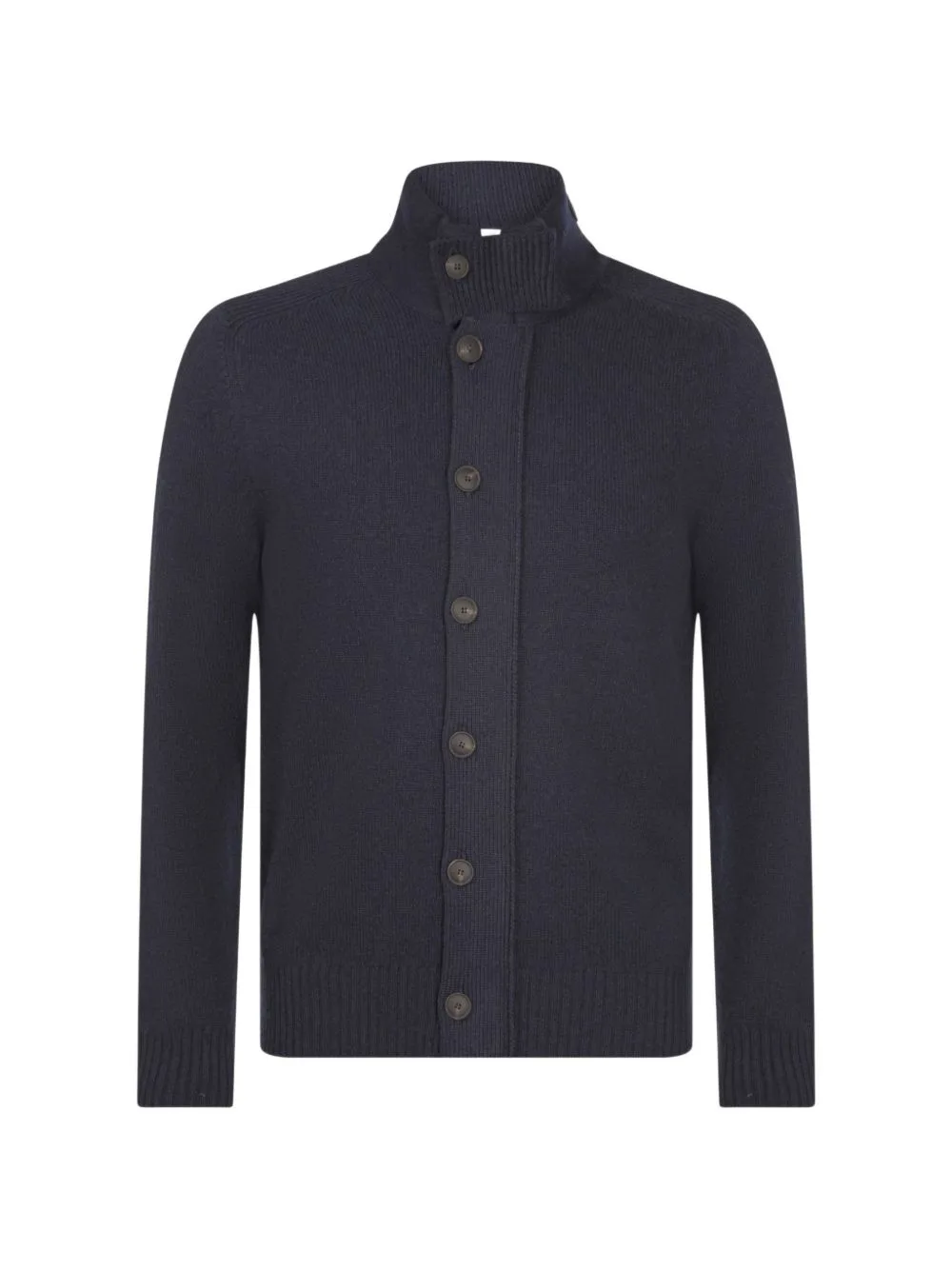 Button-Up Mock-Neck Cardigan by Gran Sasso