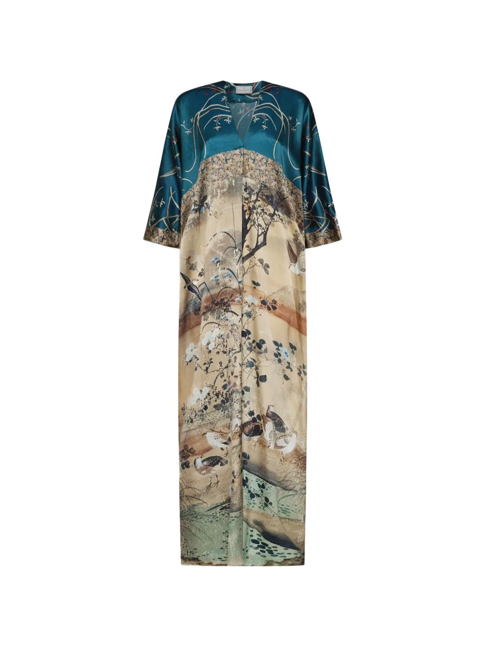 Mutka Landscape-Print Silk Maxi Dress by Pierre-Louis Mascia