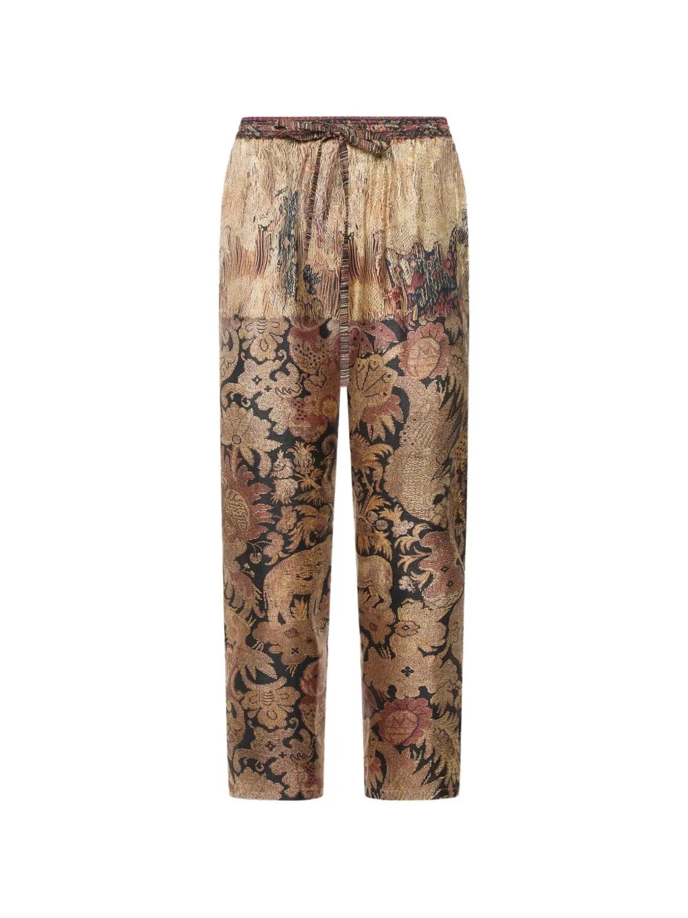 Floral-Print Silk Trousers by Pierre-Louis Mascia