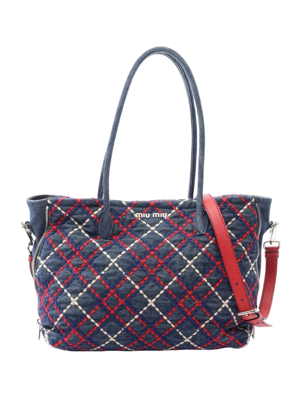 2010-2026 Denim Tote Bag by Miu Miu Pre-Owned