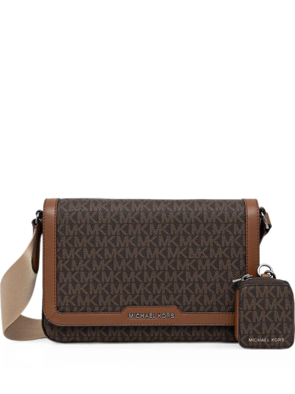 Hudson Monogram-Print Shoulder Bag by Michael Kors