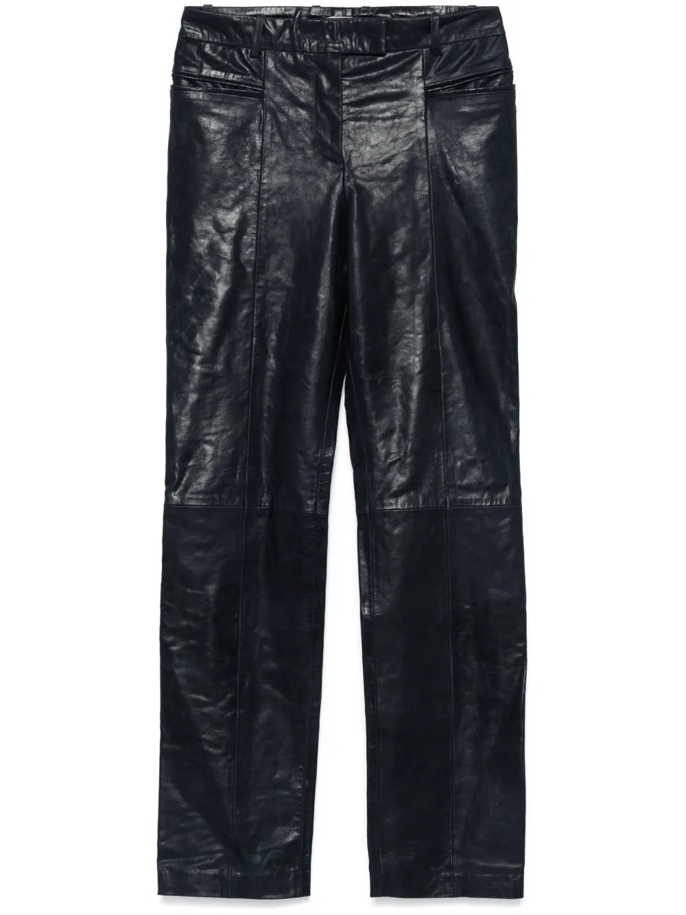 Slim-Fit Leather Trousers by REMAIN