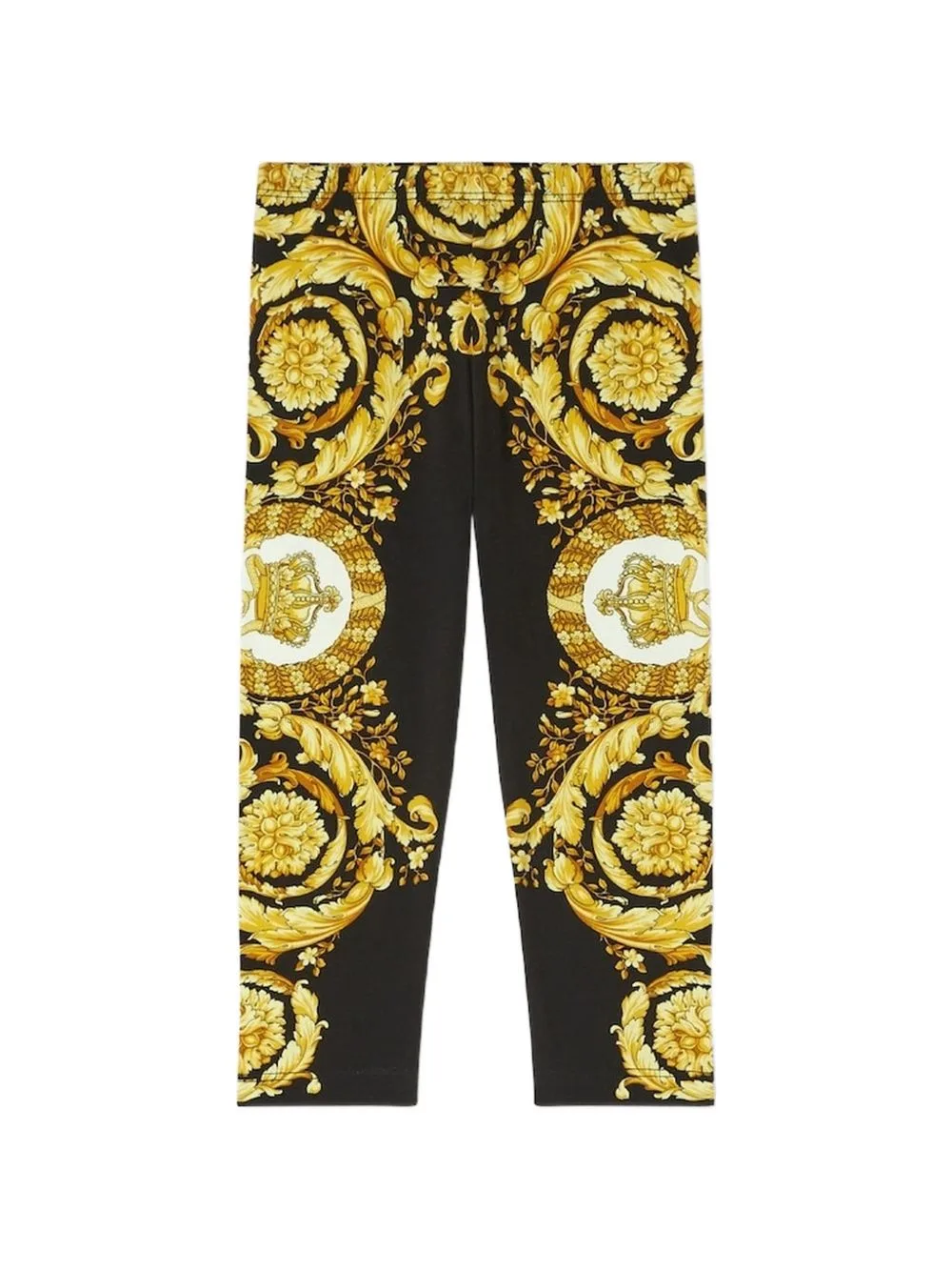 Printed Stretch Cotton-Jersey Leggings by Versace Kids
