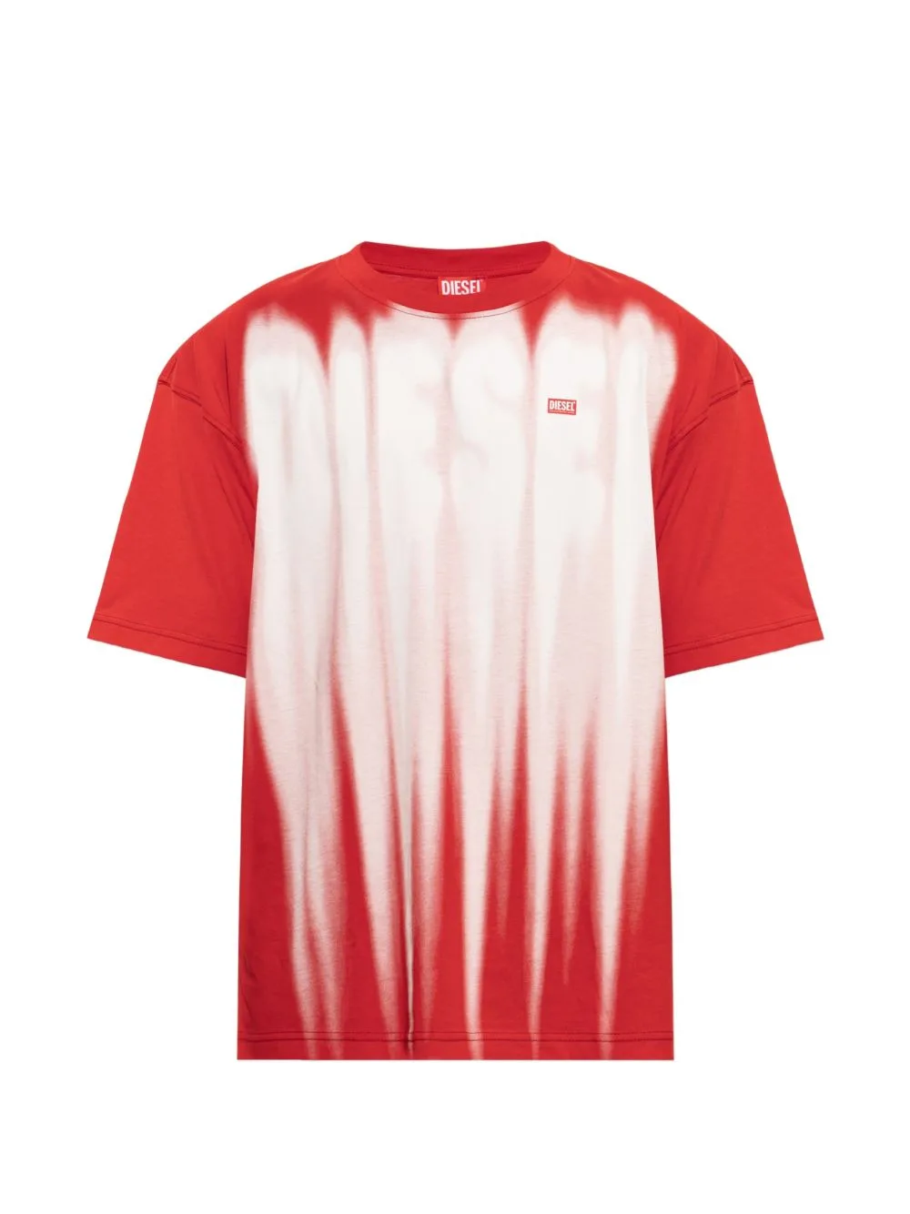 Cotton T-Shirt with Bold Logo Print by Diesel