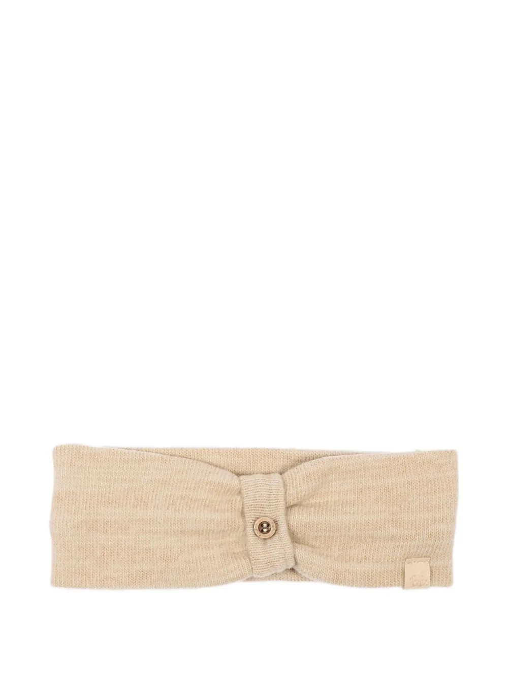 Knitted Button-Detail Headband by Bamboom