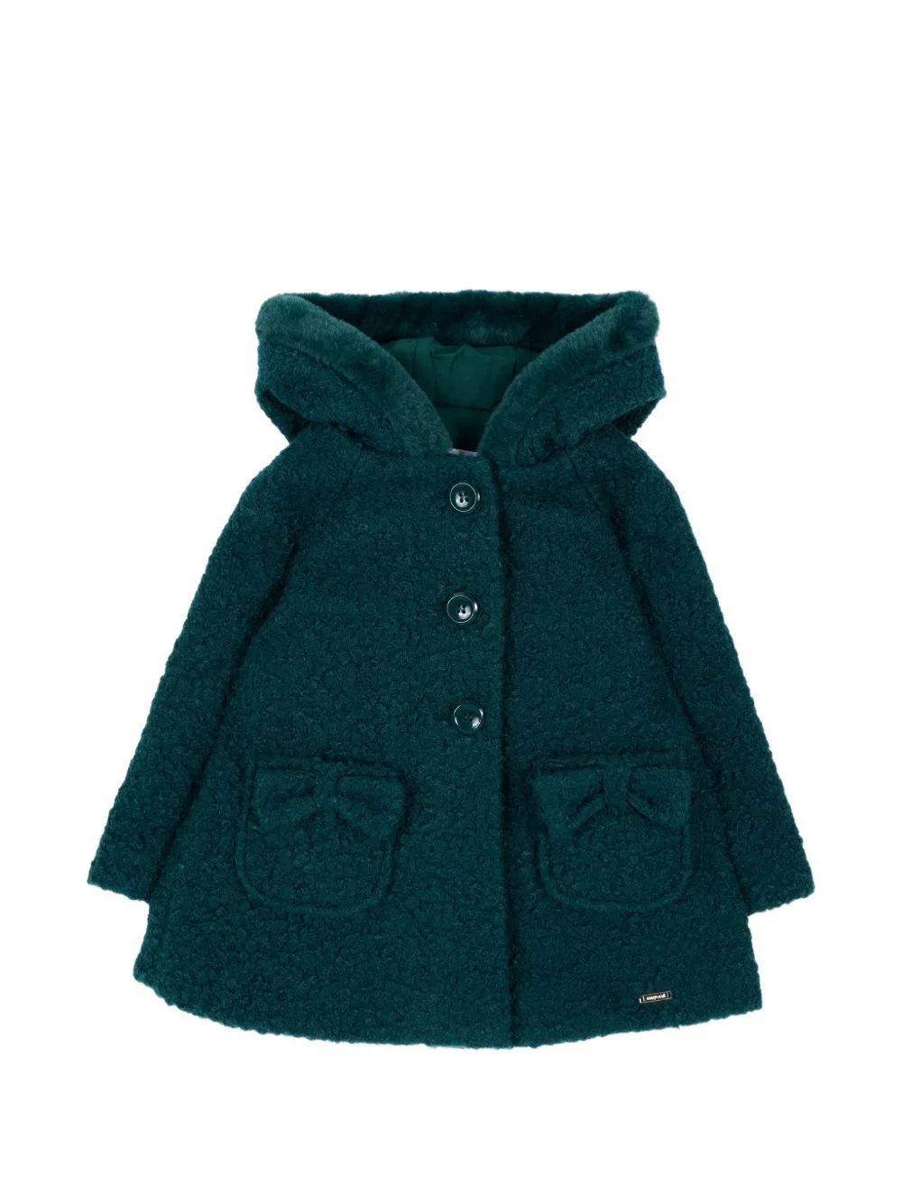 Faux-Fur-Trim Hooded Coat by Mayoral