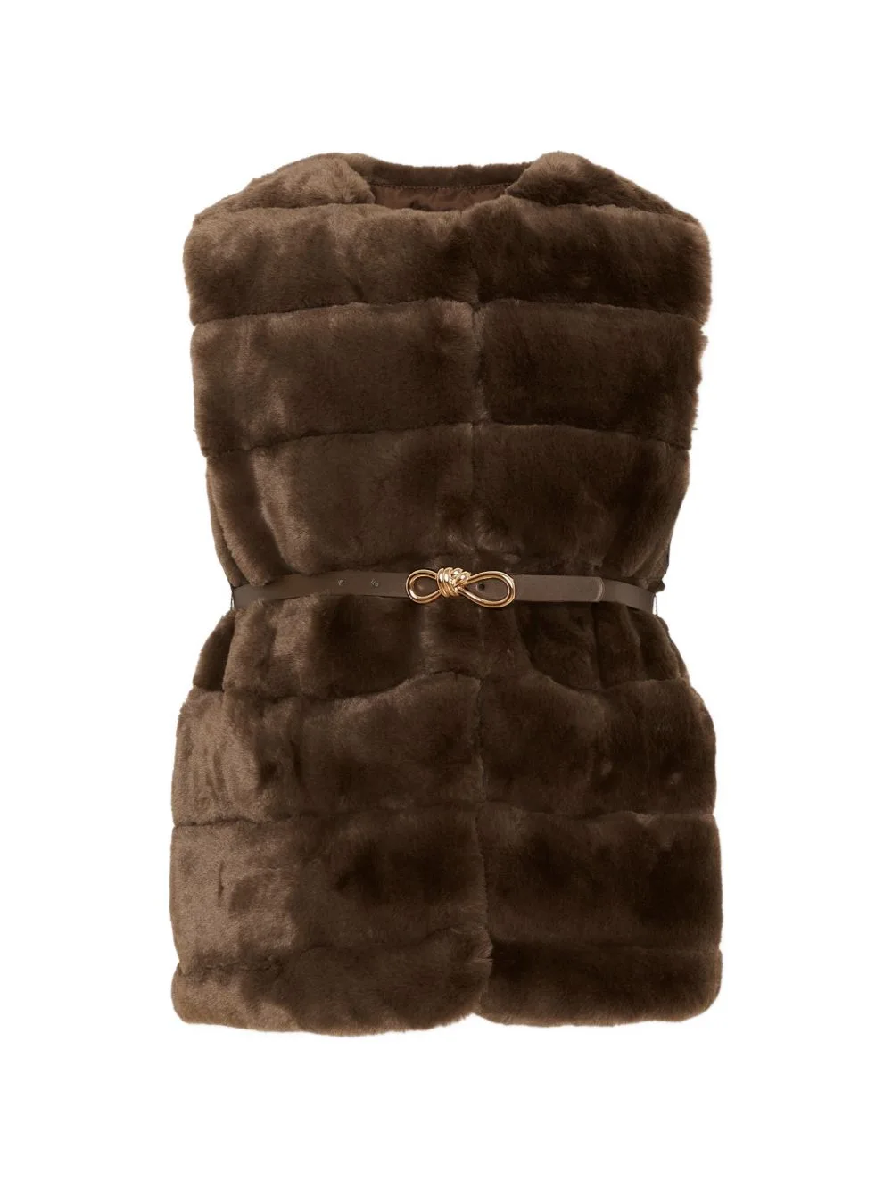 Belted Faux-Fur Gilet by Mayoral