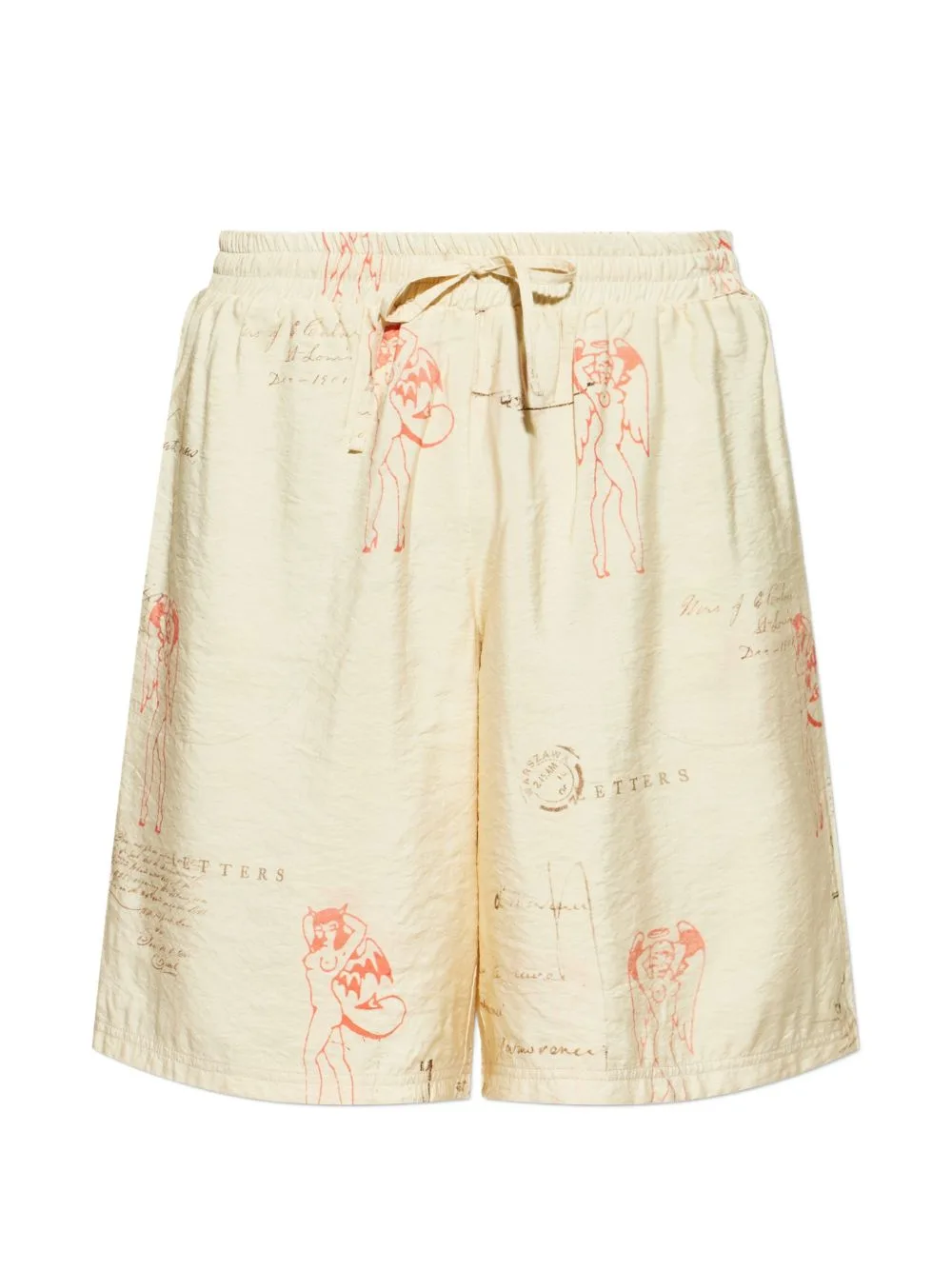 Printed Drawstring Shorts