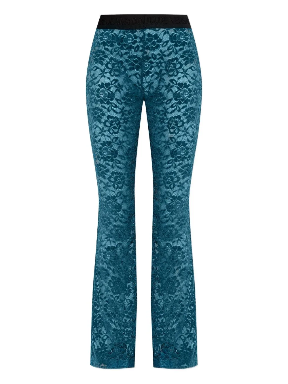 Lace Flared Trousers by Versace Jeans Couture