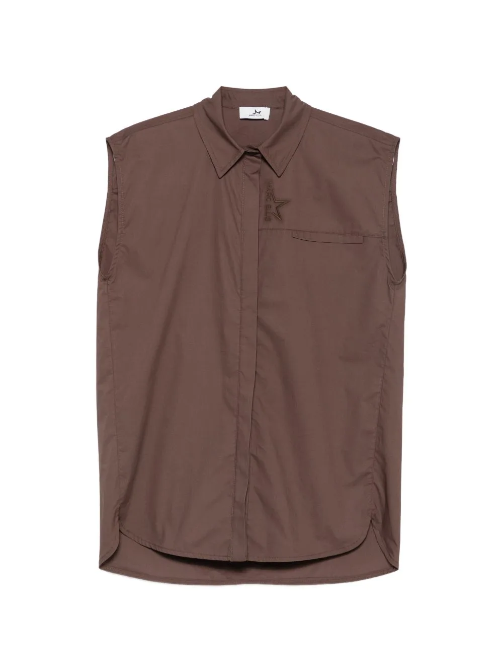 Sleeveless Logo-Embroidered Shirt by Marc Ellis