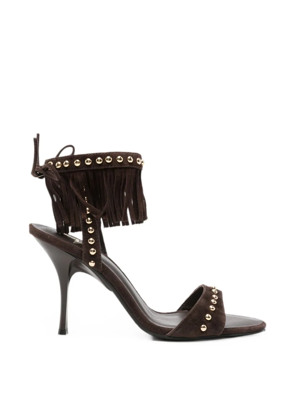 Fringed Stud-Embellished Sandals by Marc Ellis