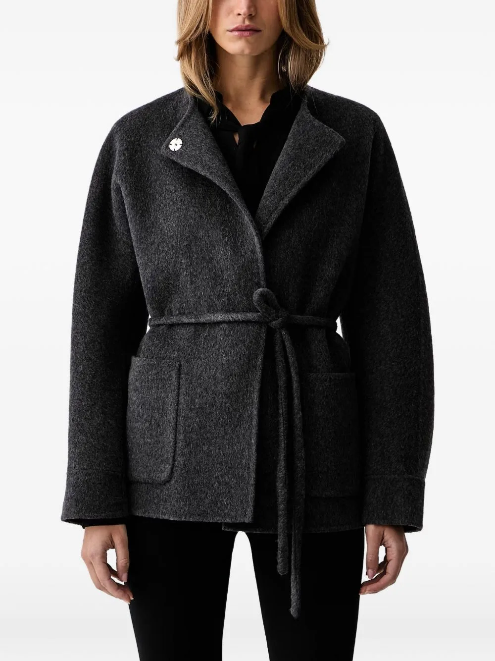 Belted Patch-Pocket Jacket by Silvian Heach