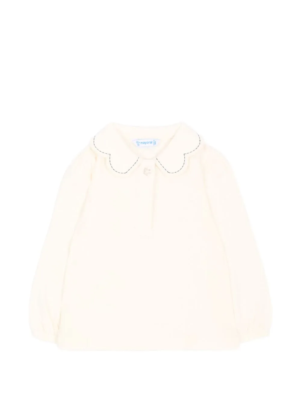 Scalloped-Collar Polo Shirt by Mayoral