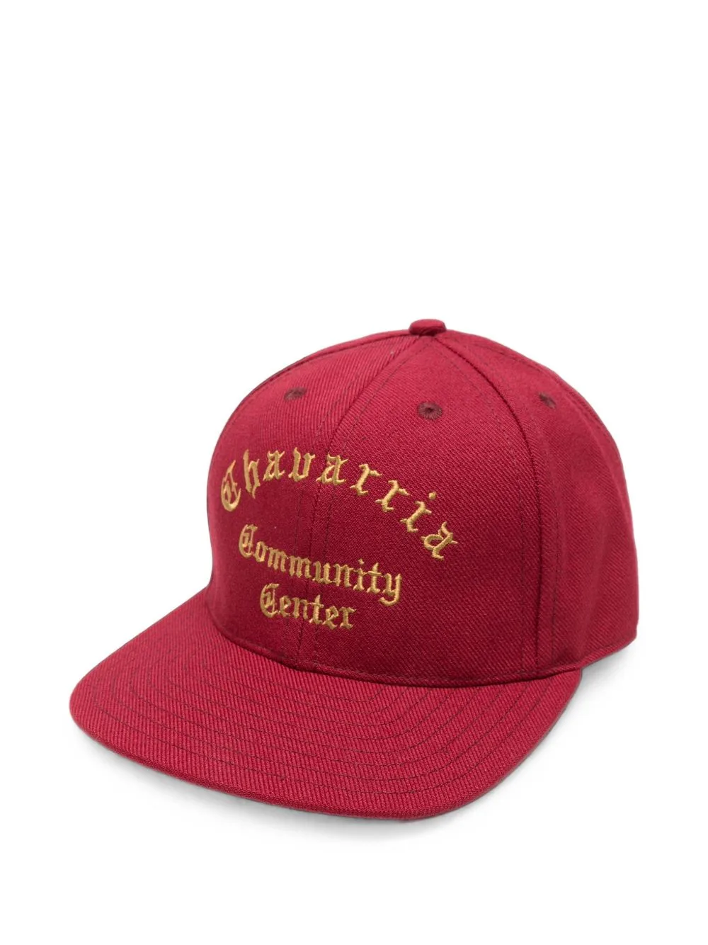 Embroidered Flat-Peak Cap by Willy Chavarria