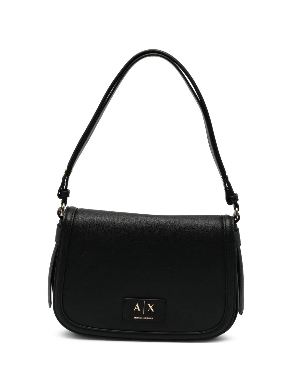 Logo-Plaque Leather Shoulder Bag by Armani Exchange