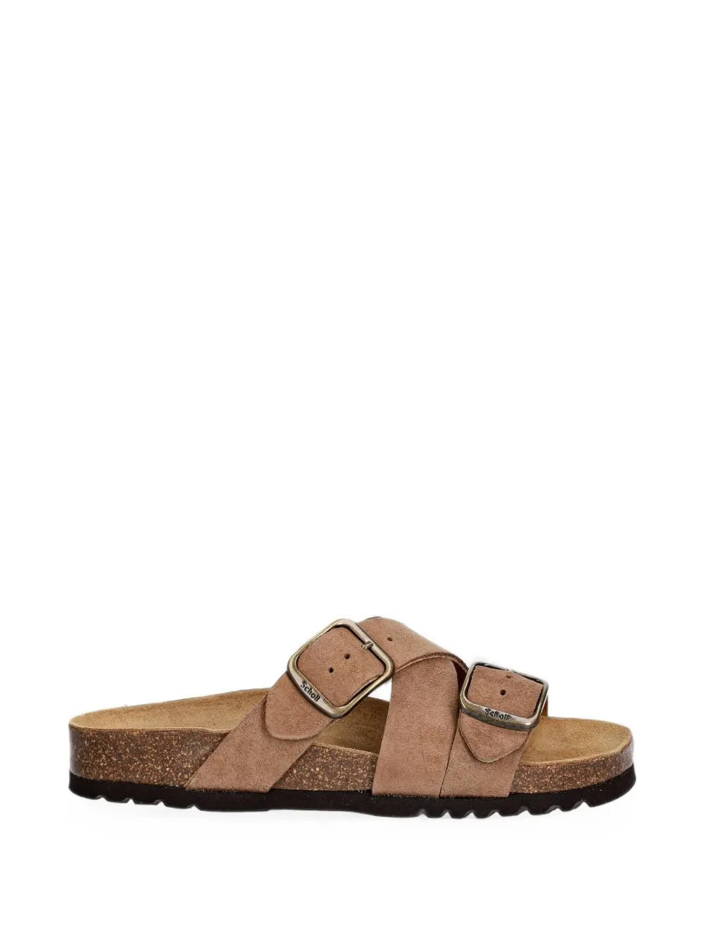 Buckle-Fastening Crossover Flat Sandals by Scholl