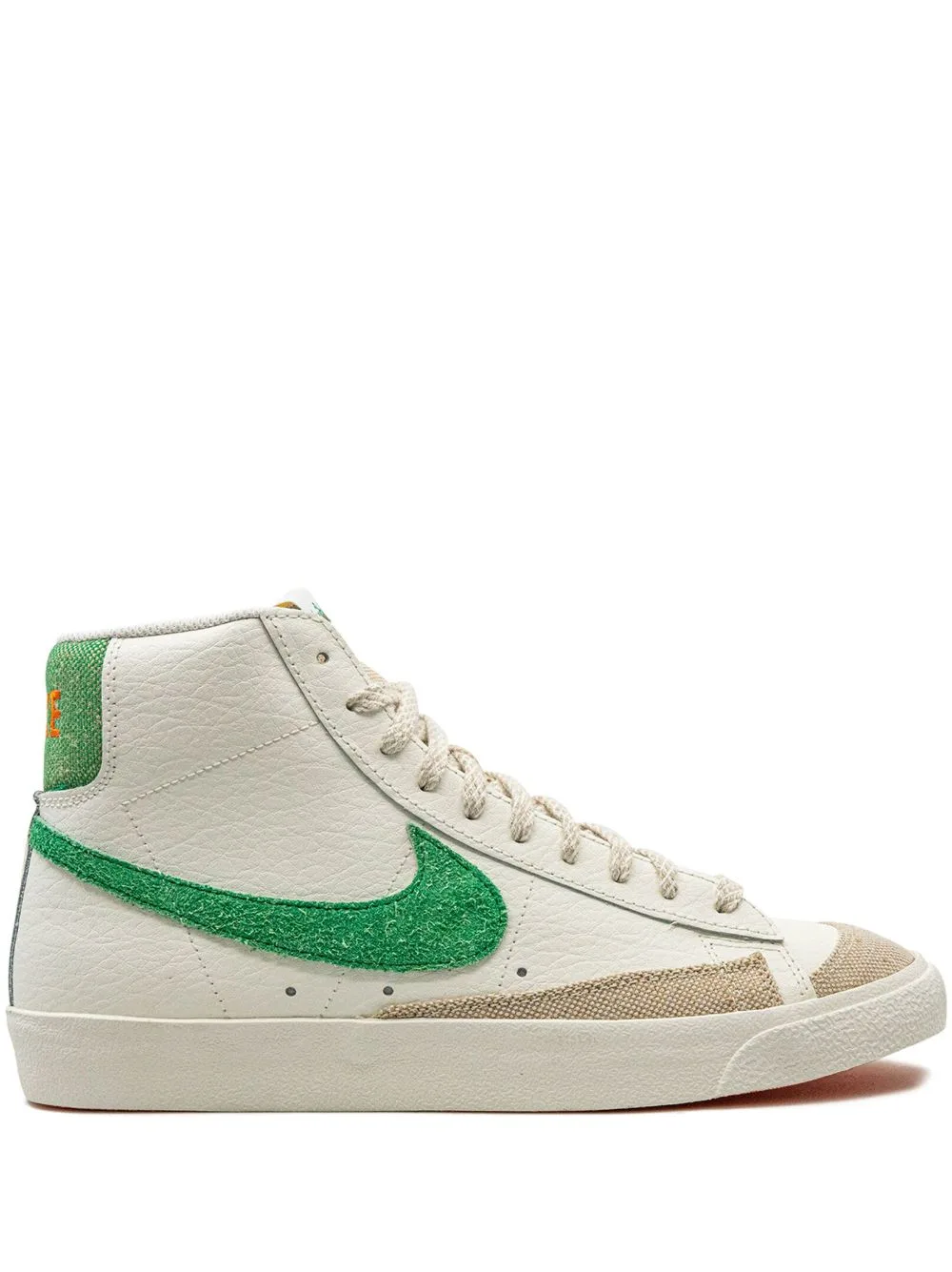 Blazer Mid '77 Vintage Sail Stadium Green Sneakers by Nike
