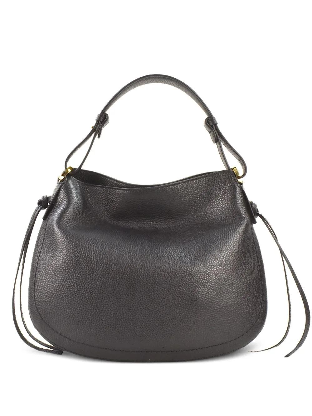 Top-Handle Leather Shoulder Bag