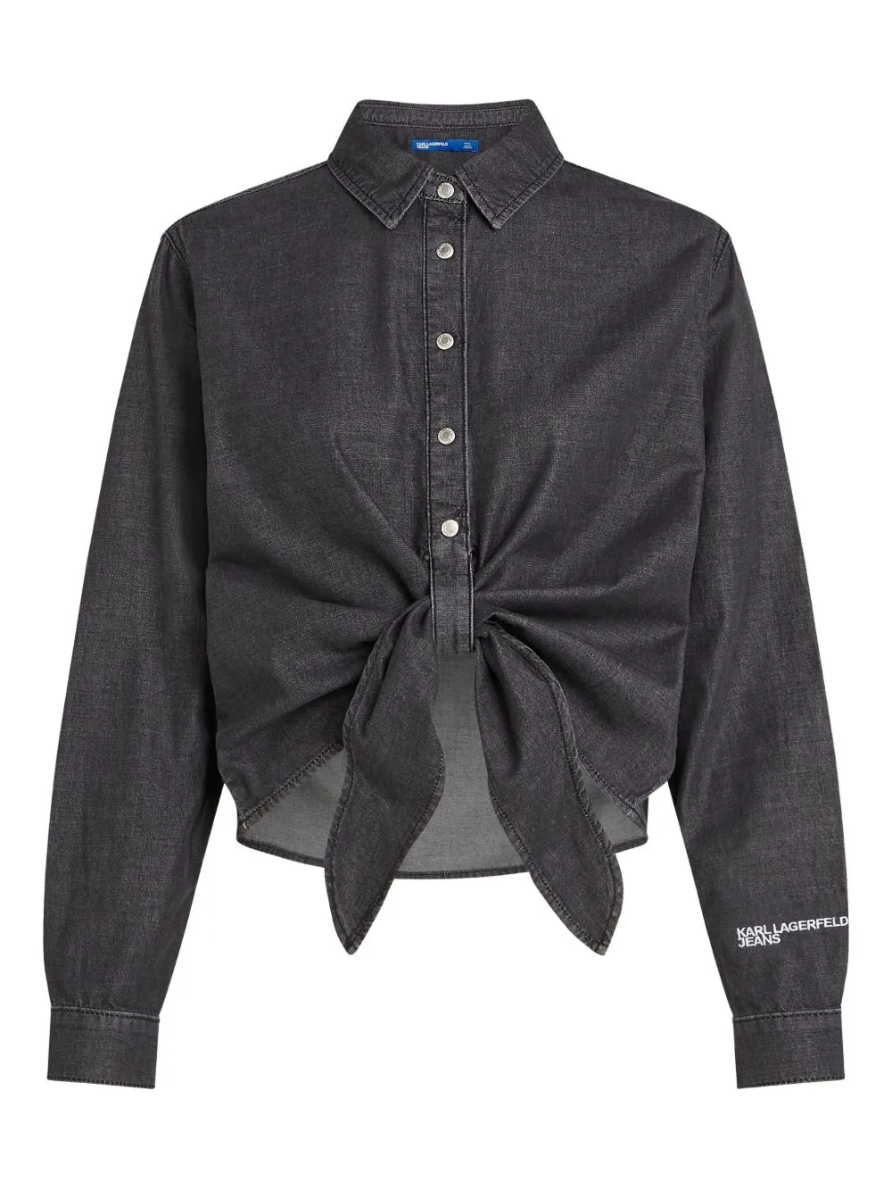 Tie-Front Denim Shirt by Karl Lagerfeld Jeans