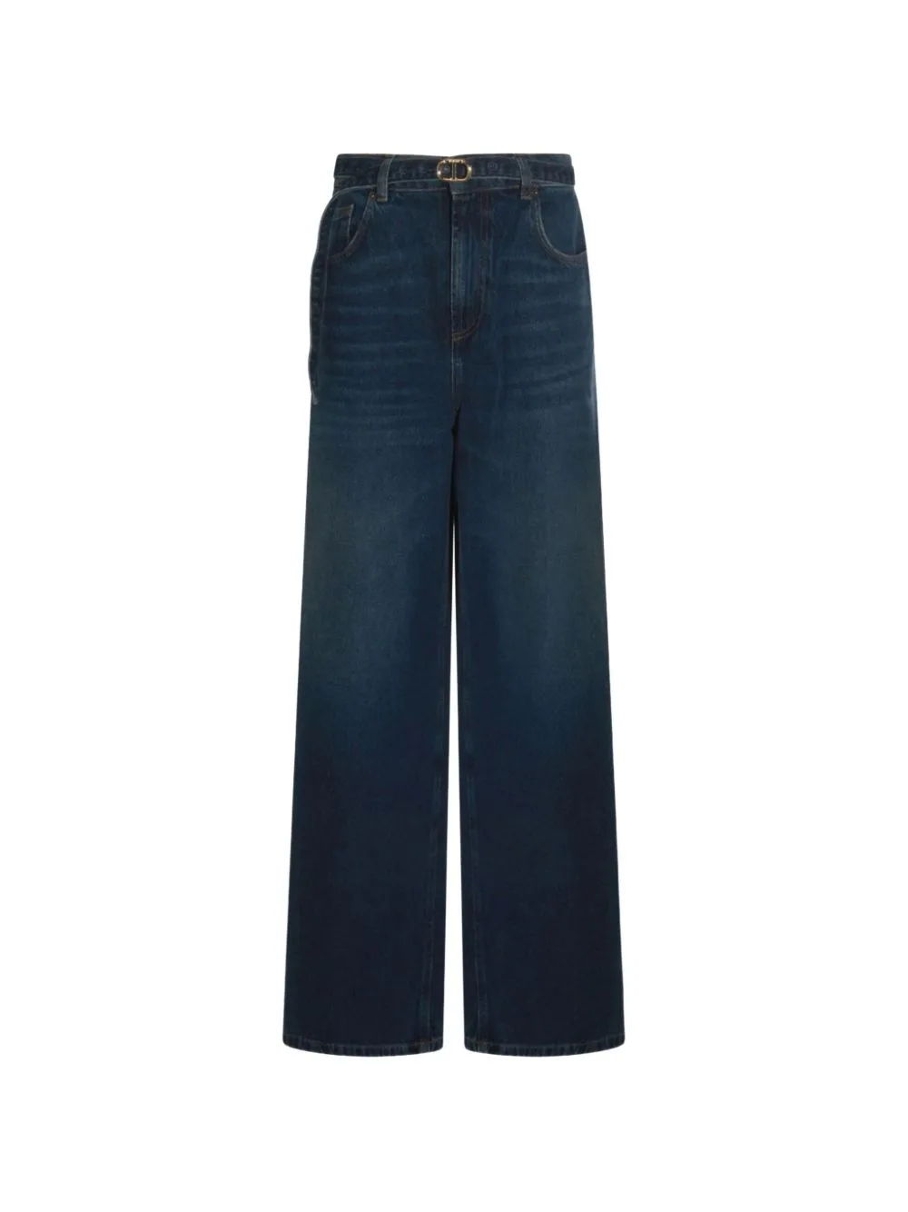 Belted Wide-Leg Jeans by TWINSET