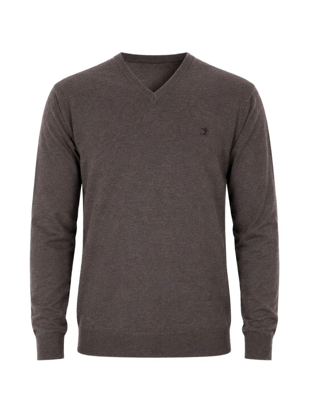 V-Neck Embroidered-Logo Sweater by UOMINITALIANI