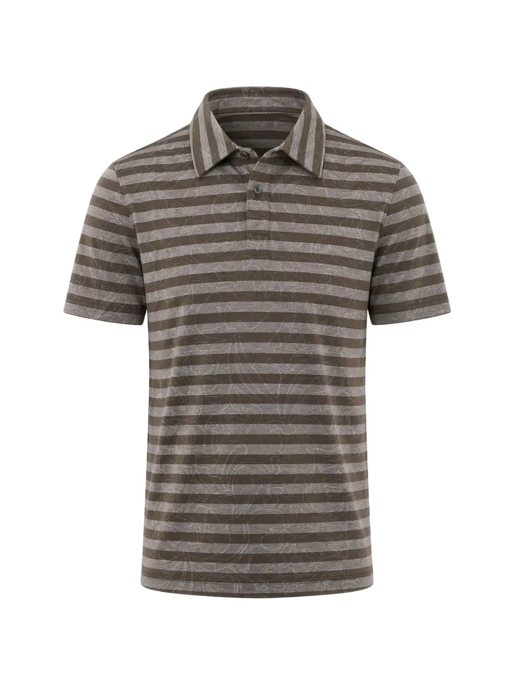 Floral-Pattern Stripe-Print Polo Shirt by byblos