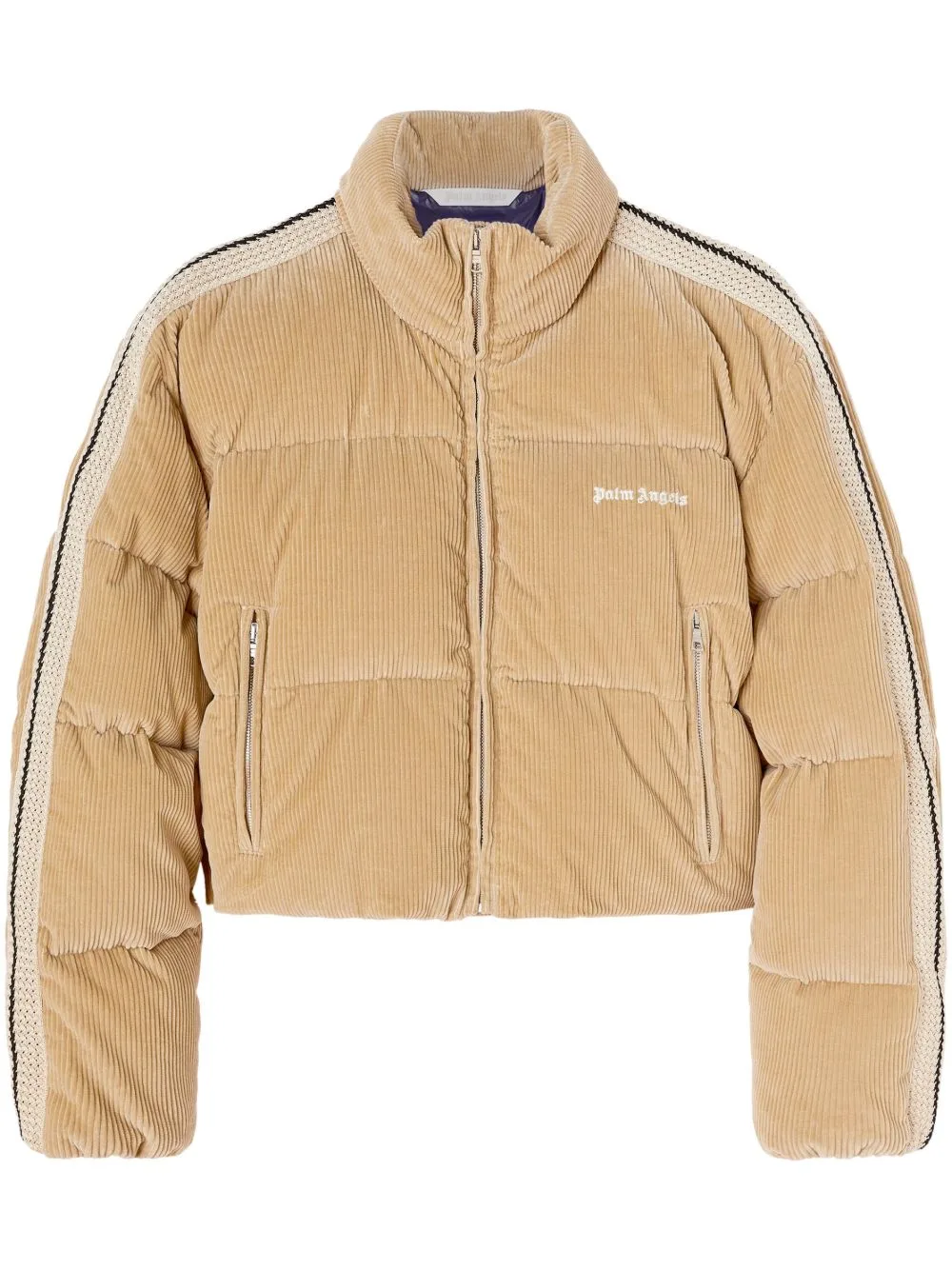 Corduroy Cropped Puffer Jacket by Palm Angels