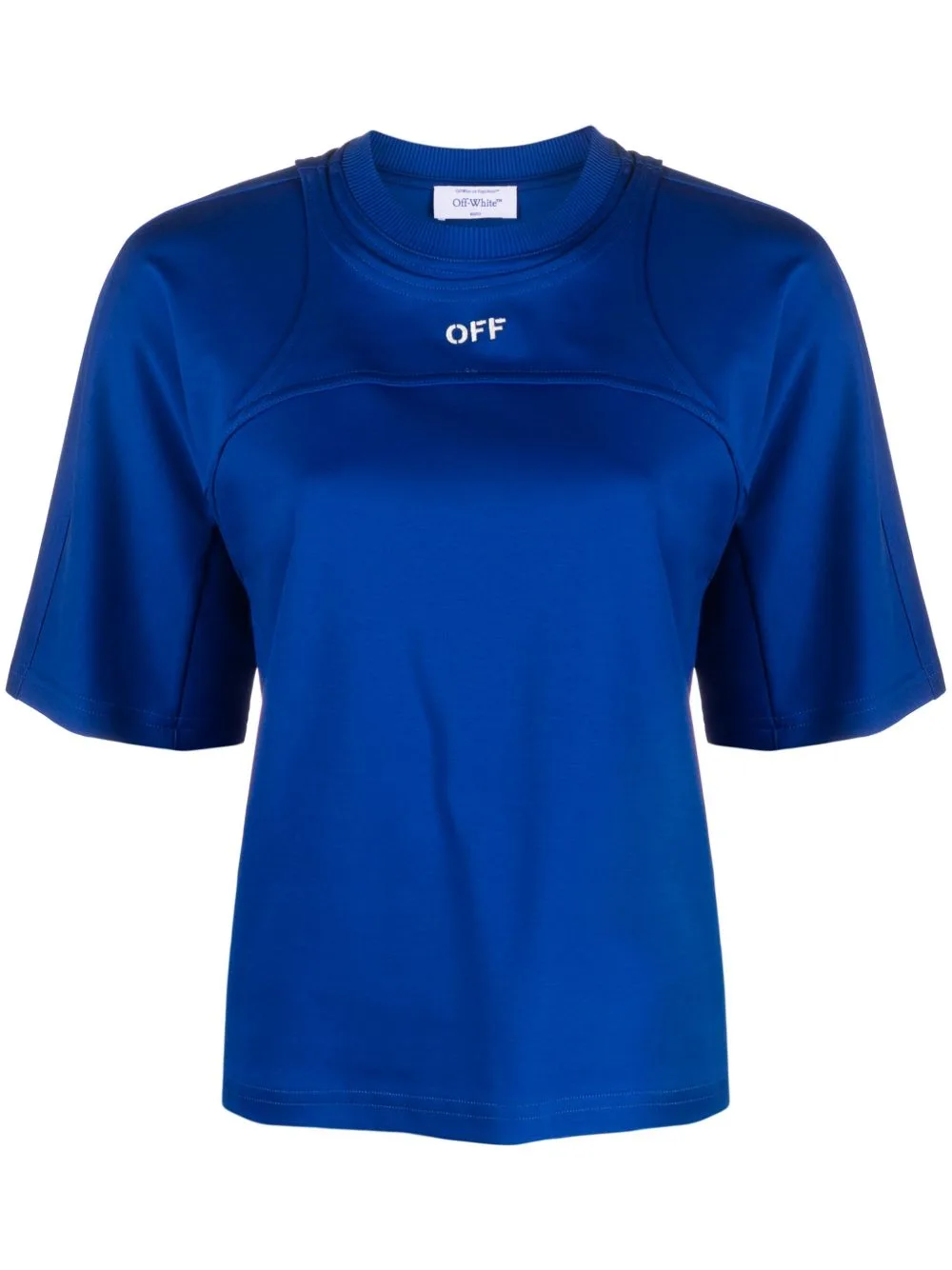 Logo-Embroidered Cropped T-Shirt by Off-White