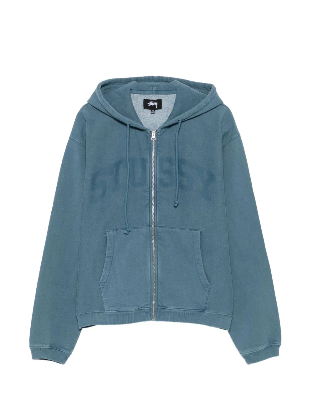 Logo-Print Zip-Up Hoodie by Stüssy