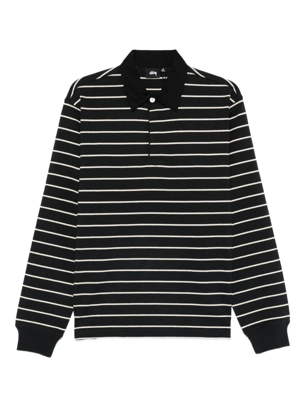 Striped Long-Sleeve Polo Shirt by Stüssy