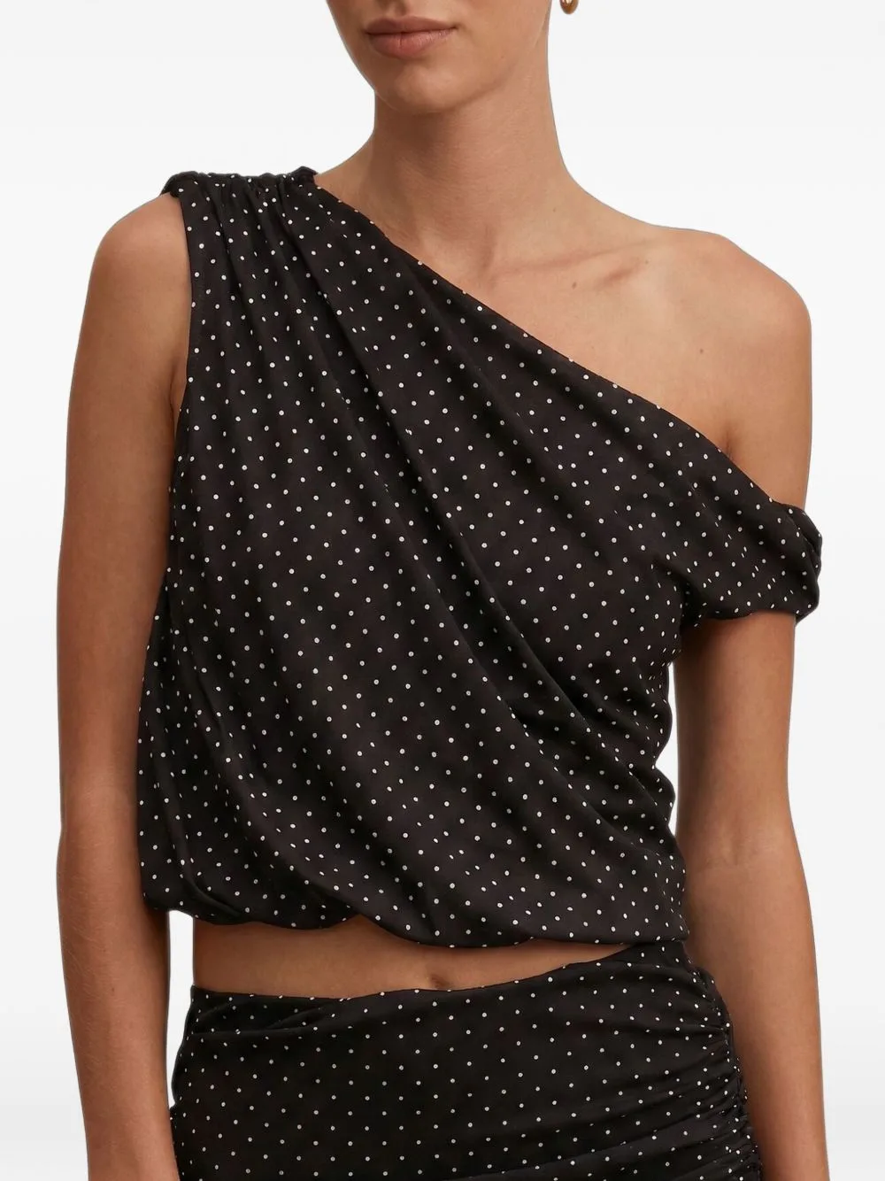Mila Polka-Dot Draped Top by Ever New