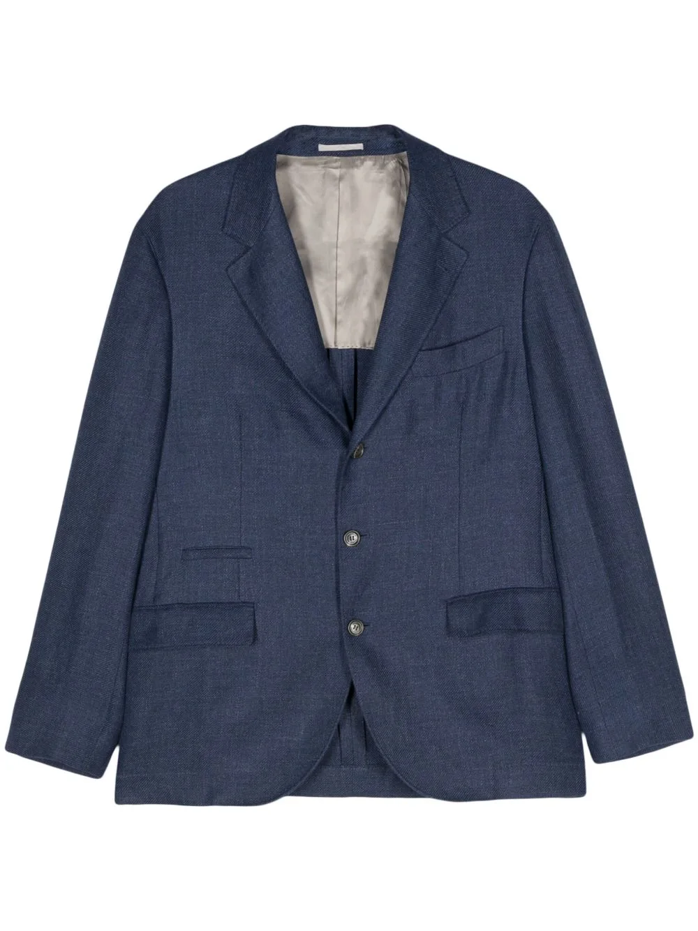 Single-Breasted Linen Blend Blazer by Brunello Cucinelli