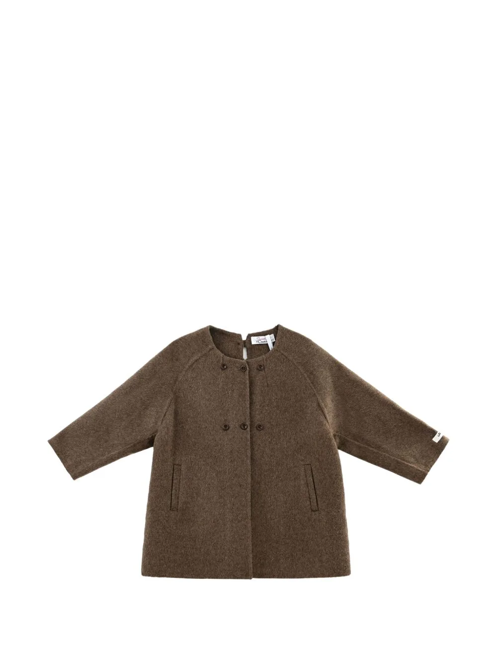 Double-Breasted Raglan-Sleeve Coat by Sweet Cactus