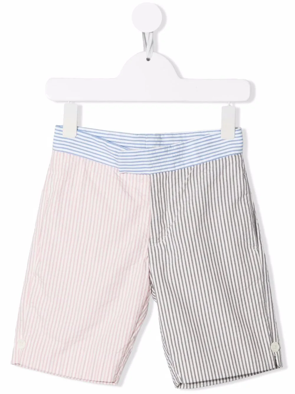 Seersucker Bermuda Shorts by Thom Browne Kids