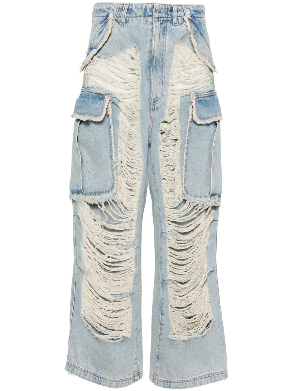 Vivi Distressed Wide-Leg Jeans by DARKPARK