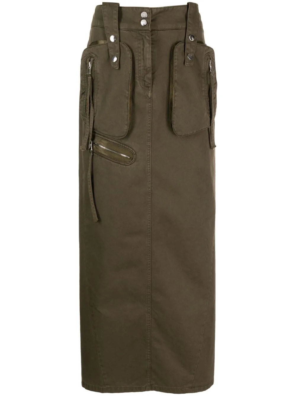 Mid-Rise Cotton Maxi Skirt by Blumarine