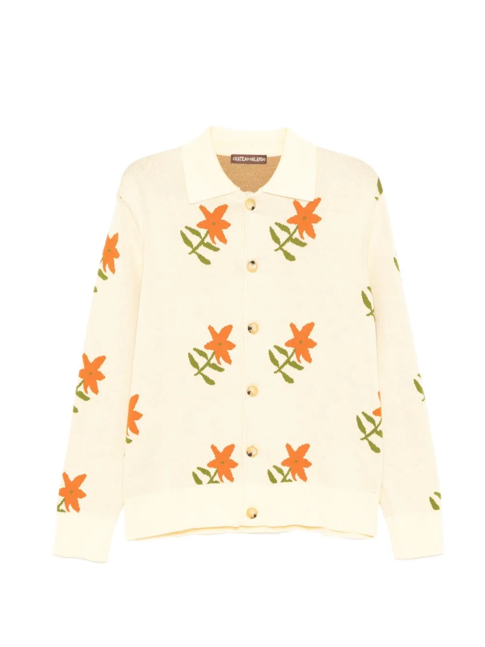Floral Long-Sleeve Cardigan by CHATEAU ORLANDO