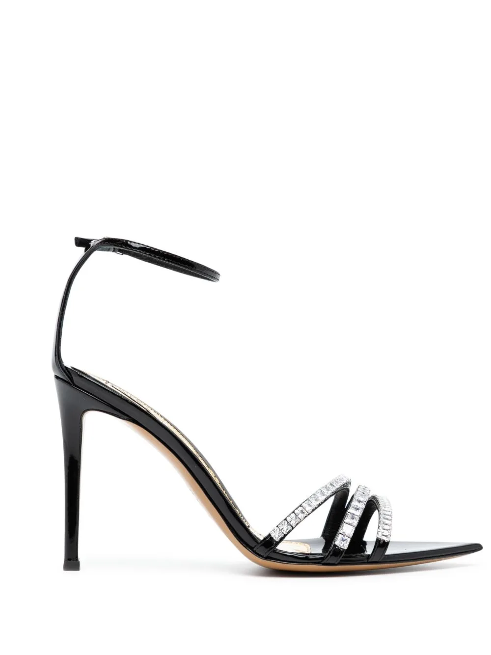 Crystal-Embellished 85mm Leather Sandals