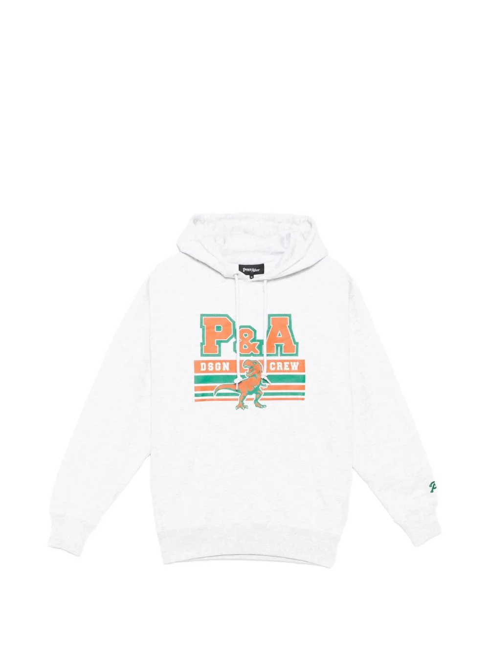 T-Rex Gray Hoodie by PEACE AND AFTER