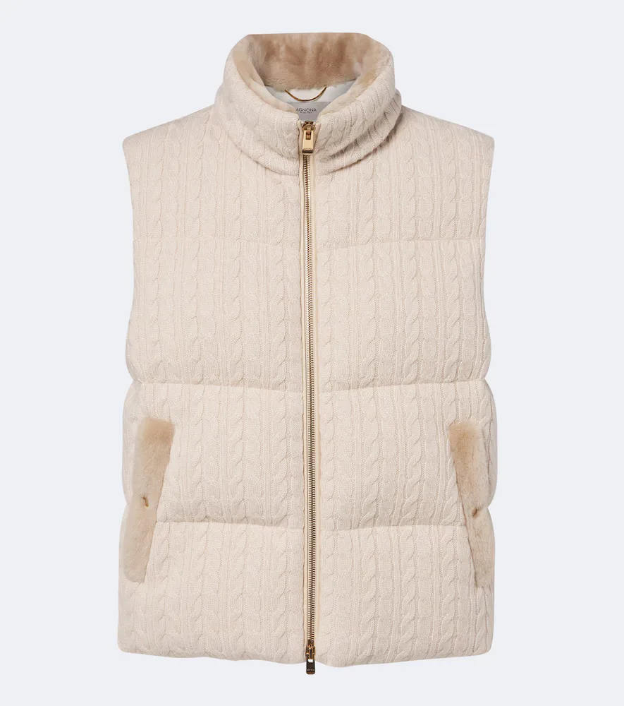 Veste Doudoune Sans Manches En Cachemire by Agnona