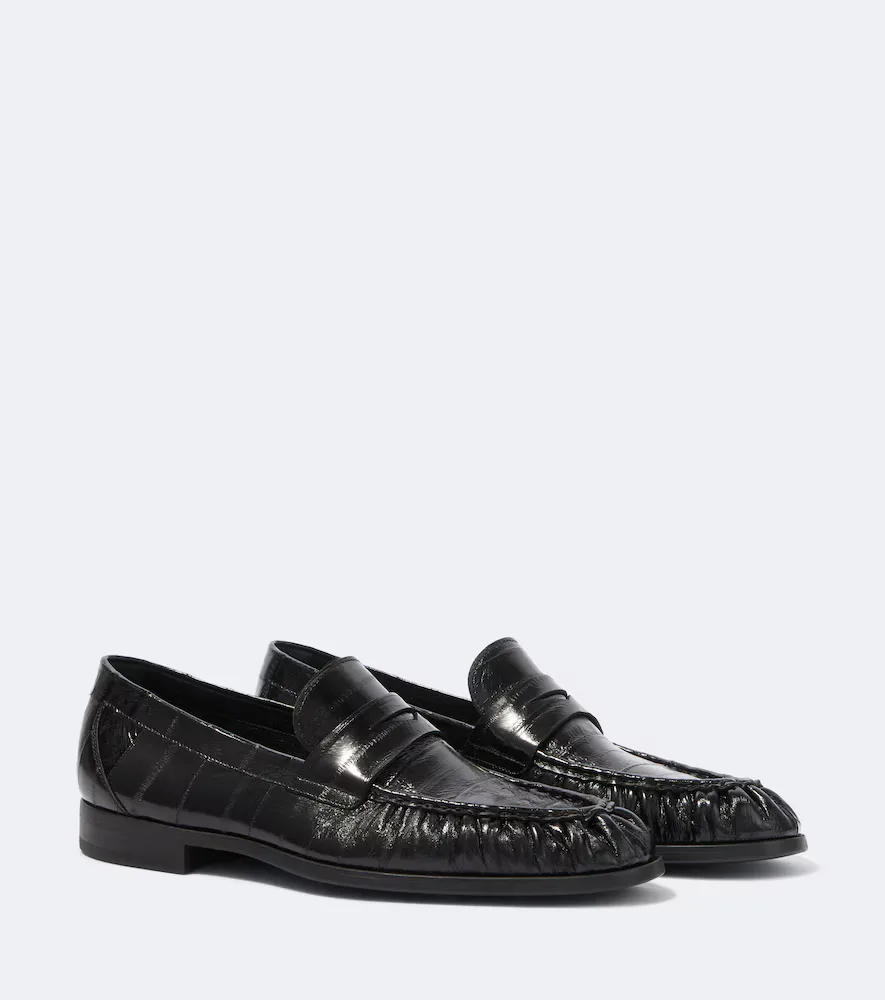 Mocassins En Cuir D'anguille