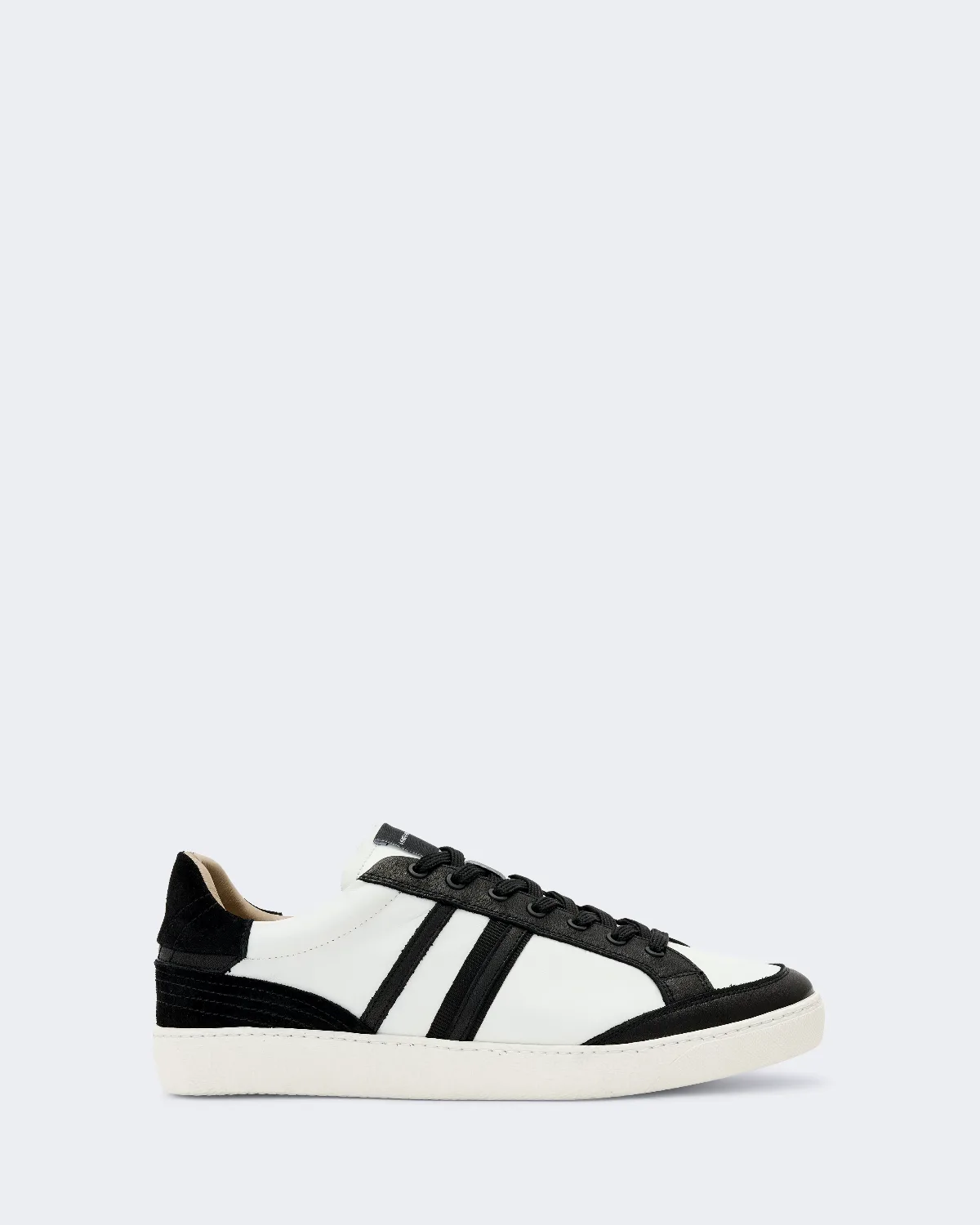 Sheer Contrast Leather Sneakers