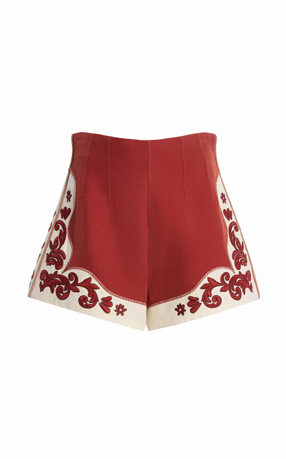 Duke Embroidered Crepe Shorts by Almais