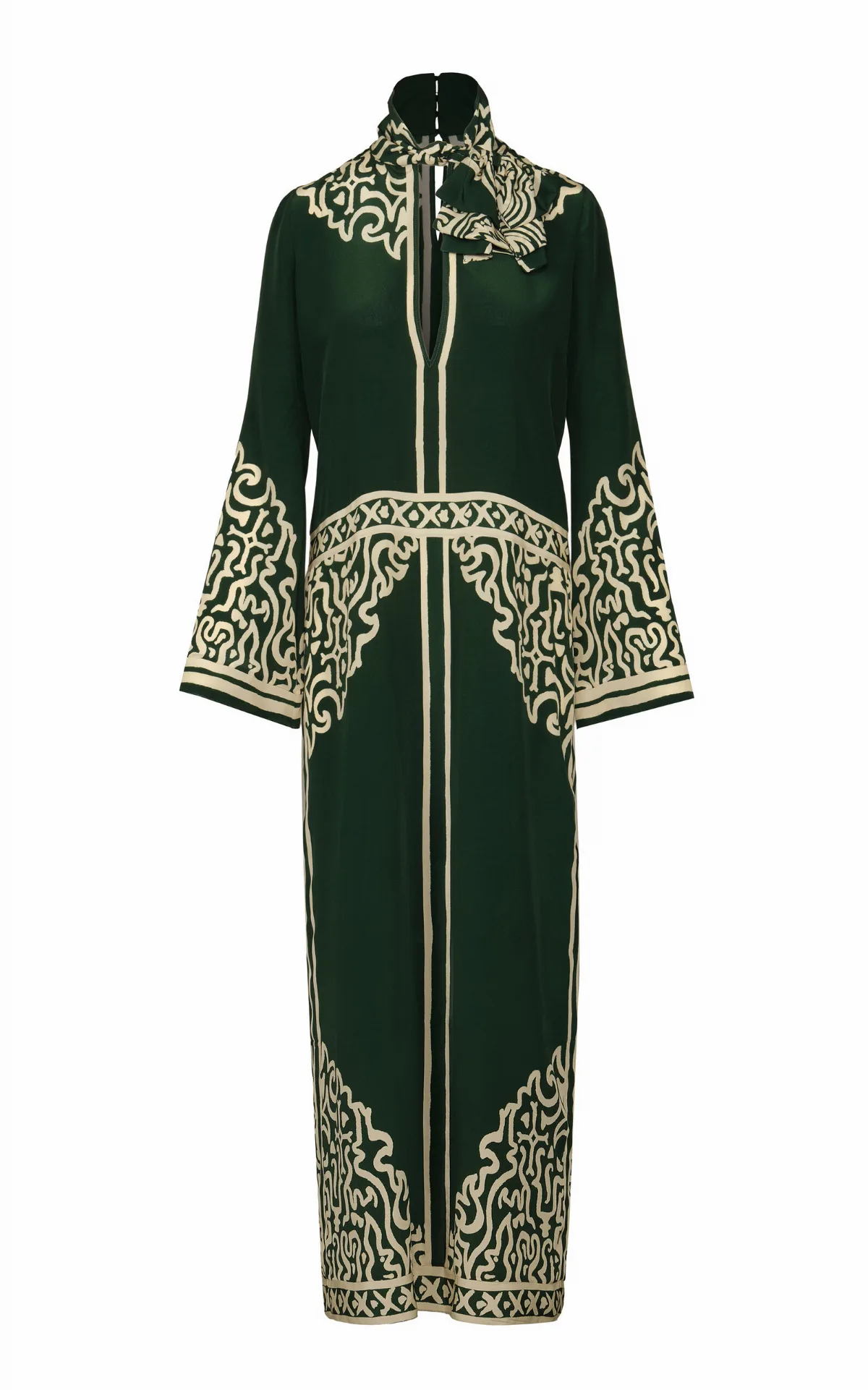 The Windborne Woman Embroidered Silk Maxi Dress by Johanna Ortiz