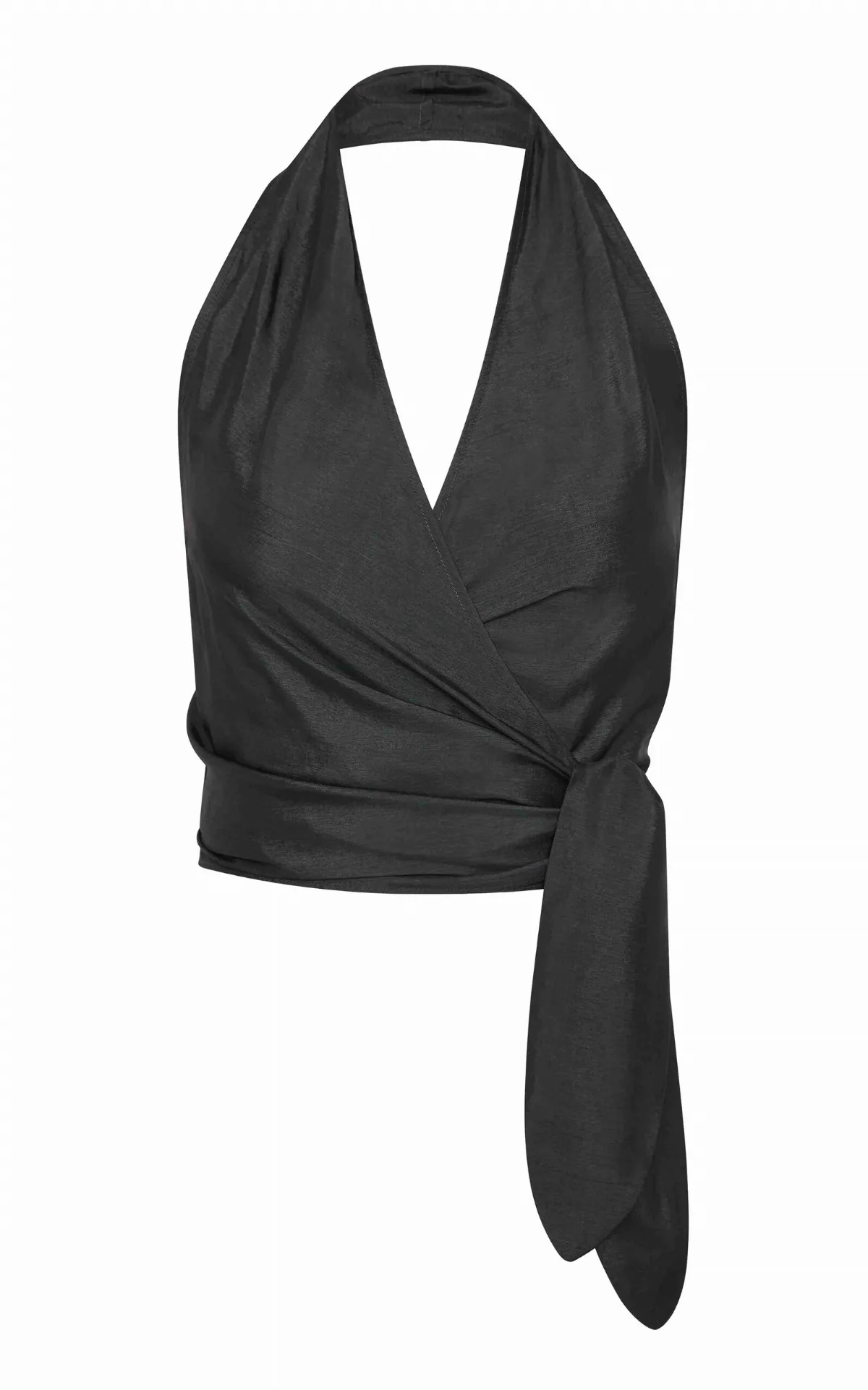 Silk Halter Wrap Top by St Agni