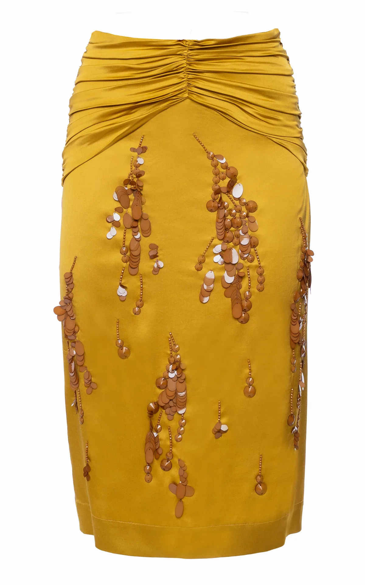Embellished Satin Midi Skirt by Des Phemmes