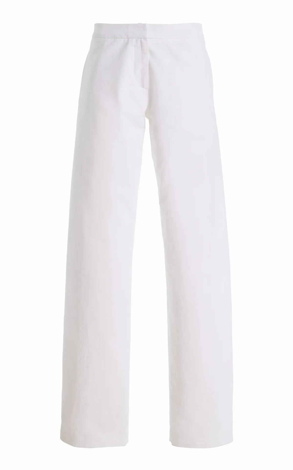 The Parks Side-Pleated Cotton Straight-Leg Pants by Brandon Maxwell