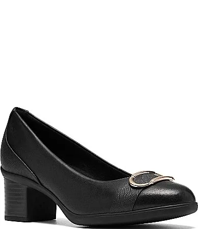 Artisan Shaya Lux Leather Block Heel Pumps